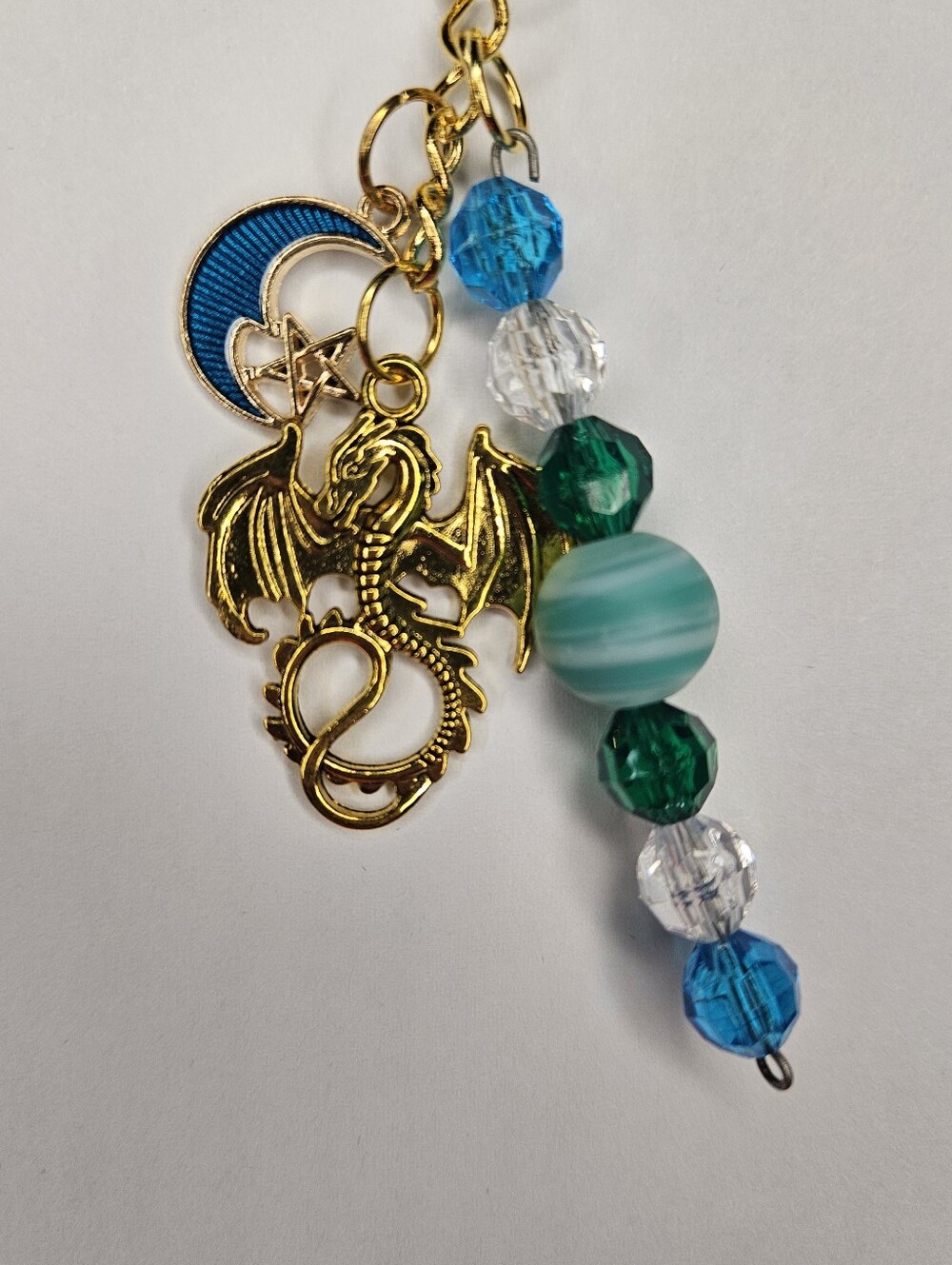 Dragon Beaded Keychain Handmade NEW